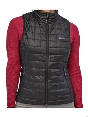 Patagonia Nano Puff Vest Black Woman’s Lg NWT